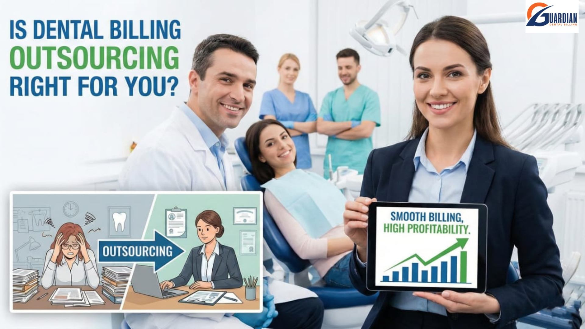 Dental billing professional managing insurance claims for a dental practice