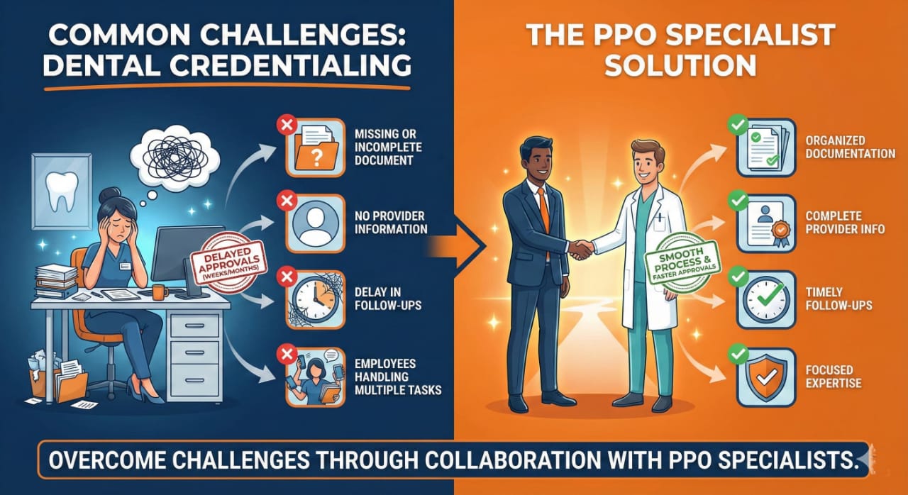 PPO experts helping dental practices overcome credentialing challenges and streamline processes