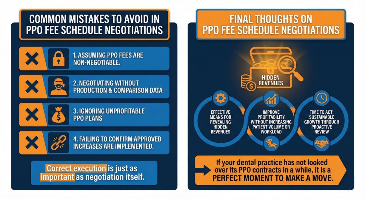 Common mistakes to avoid in PPO fee schedule negotiations for better dental insurance reimbursements