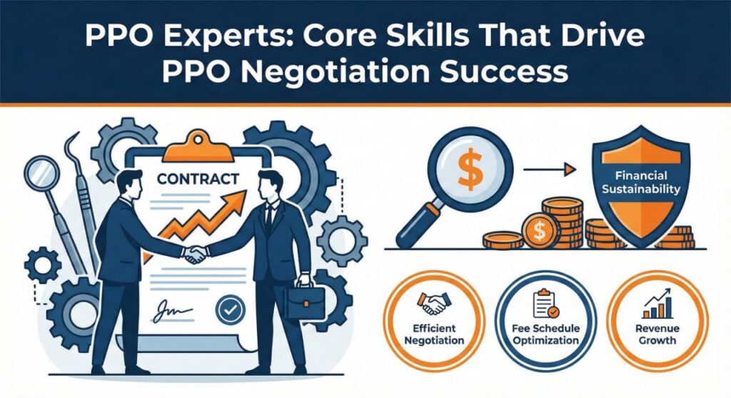 PPO experts using core skills to achieve successful PPO fee schedule negotiations